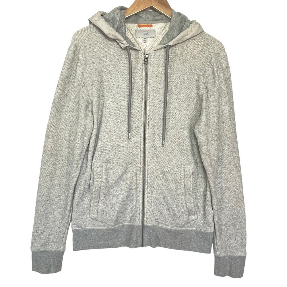 JACK SPADE Men’s Belford Full-Zip Heather Gray Zip front Hoodie Med - Picture 3 of 6